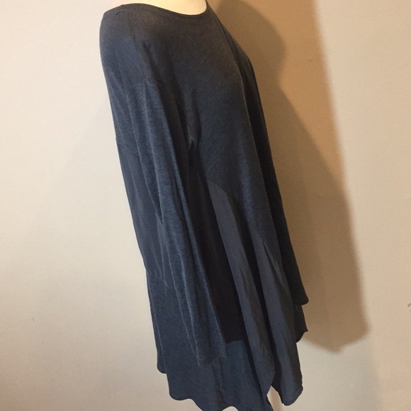 Eileen Fisher Asymmetrical Silk Tunic Sz M Gray - Picture 3 of 8